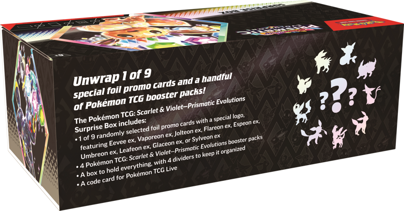 Pokemon Scarlet & Violet Prismatic Evolutions Surprise Box Image 2