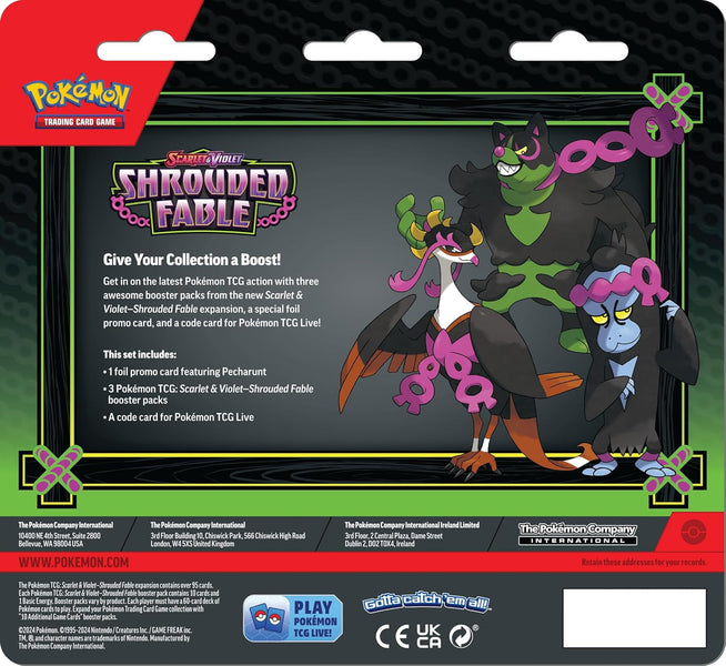 Pokemon Scarlet and Violet Shrouded Fable 3 Pack Booster Blister Image 2