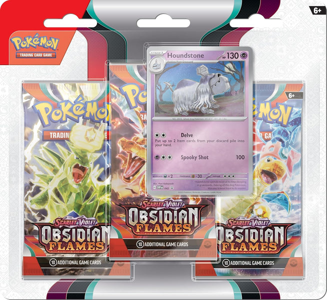 Pokemon Scarlet and Violet Obsidian Flames 3 Pack Booster Blister Image 2