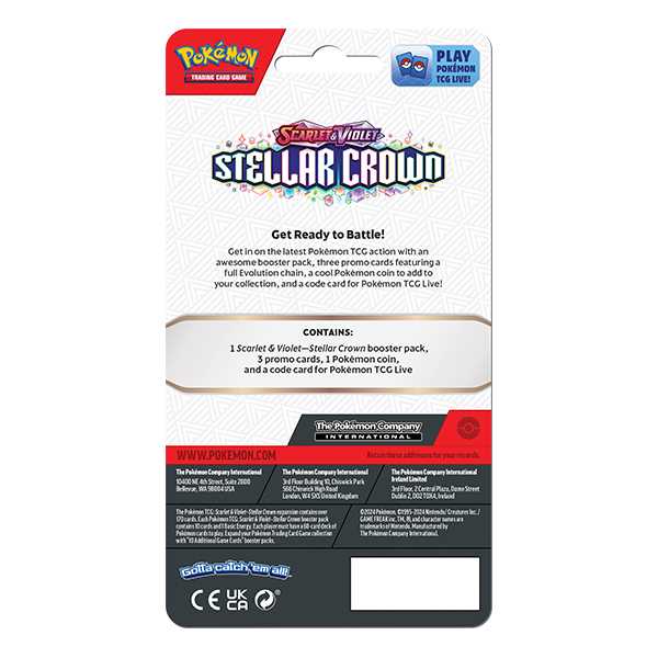 Pokemon Stellar Crown Premium Checklane Booster Blister (Sealed) Image 4